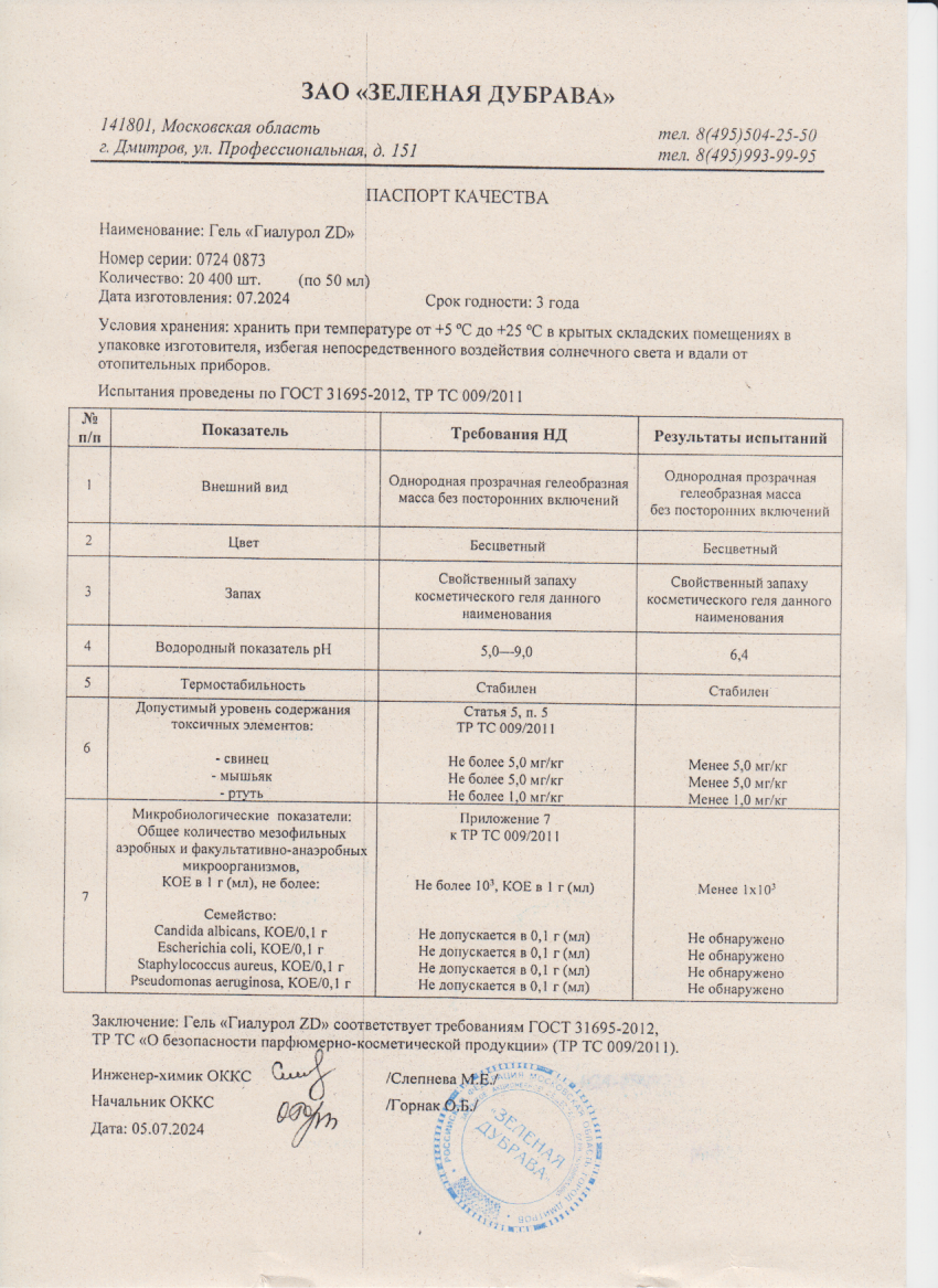 Паспорт №072024